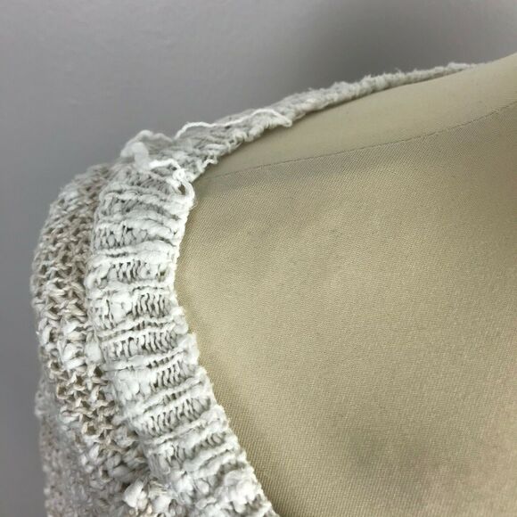 O'Neill XS High Low Sweater Cream Beige Scoop Neck Slouchy - Picture 5 of 12